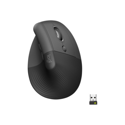 Logitech Lift for Business vertikale ergonomische Maus schwarz kabellos
