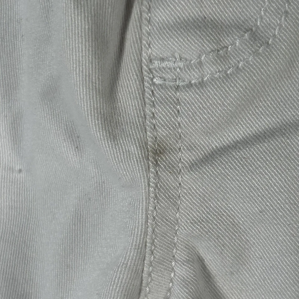 Oh Baby By Motherhood Capri Women's Large White Pull On Stretchy Denim Pants - Image 4 of 4