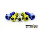 Bolt Screw M6x1.0 Torx Forged Titanium GR5 Taper torx star 10-70mm Tistars x1