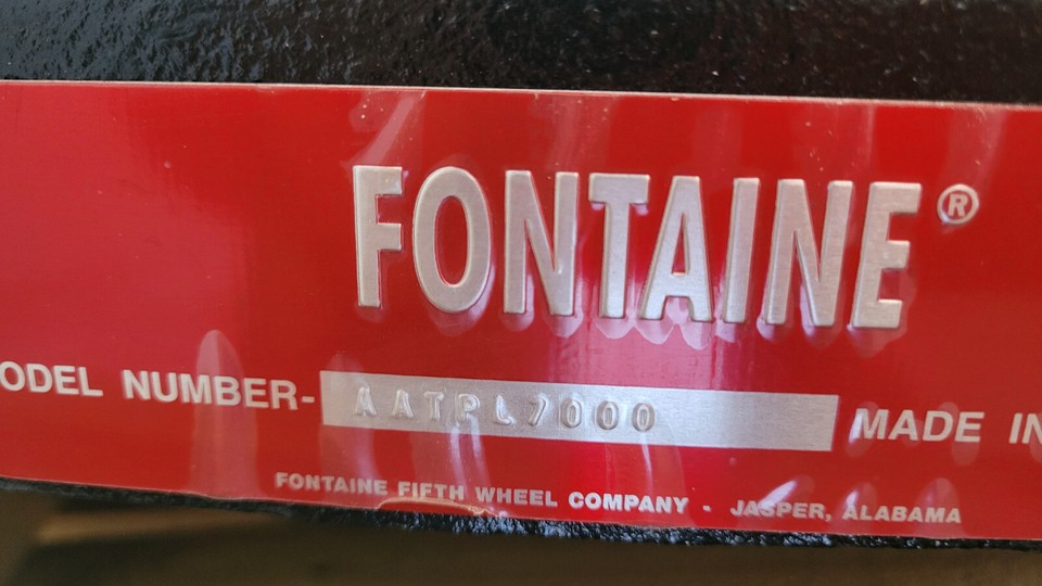 Fontaine AATPL7000 NoSlack Top Plate Fifth Wheel Left Hand Air