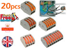 20 Piece Wago 222 Electrical Connectors Wire Block Clamp Terminal Cable 12V 240V