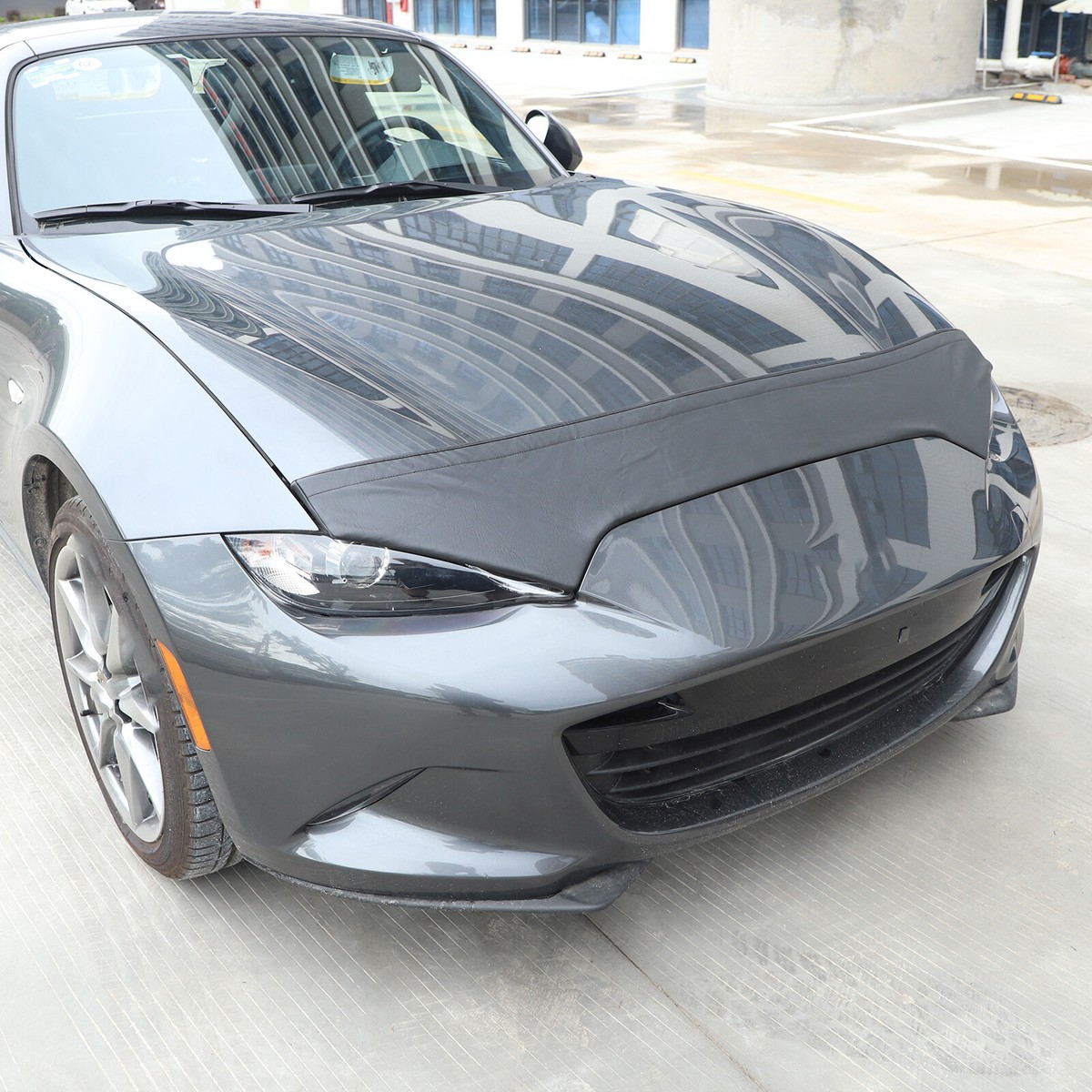 Black Hood Sand Guard Front End Mask Cover Fit For Mazda MX-5 2016
