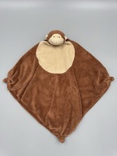 Angel Dear Brown Monkey Lovey Plush Soft Baby Security Blanket No Tag