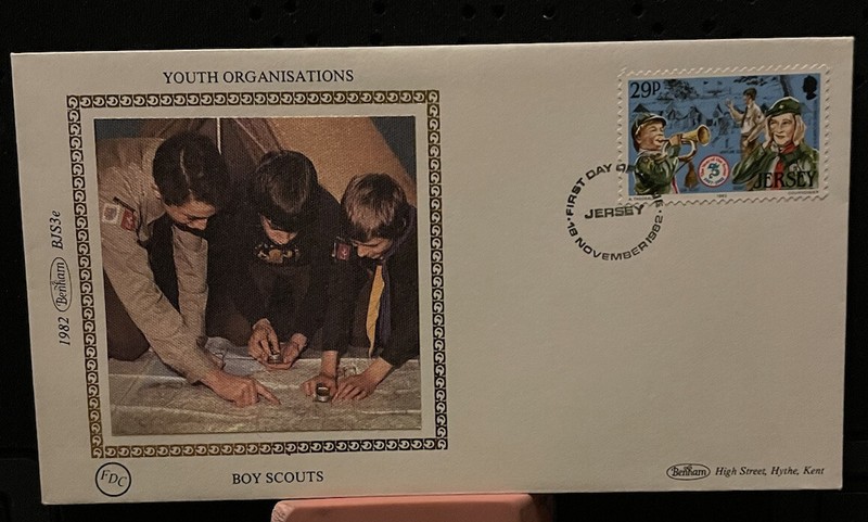 Jersey Boy Scout Cachet Cover. Year 1982. Youth Organization.