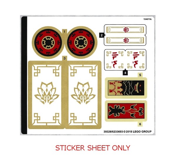 LEGO 70643 - Ninjago - Temple of Resurrection - STICKER SHEET | eBay