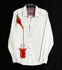 Robert Graham BEVANDE Drink Series  258 XL Classic Fit NWT FREESHIP X-Large