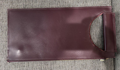 NWOT Bevy Goods The Leather Carry Handle Maroon Purse Clutch