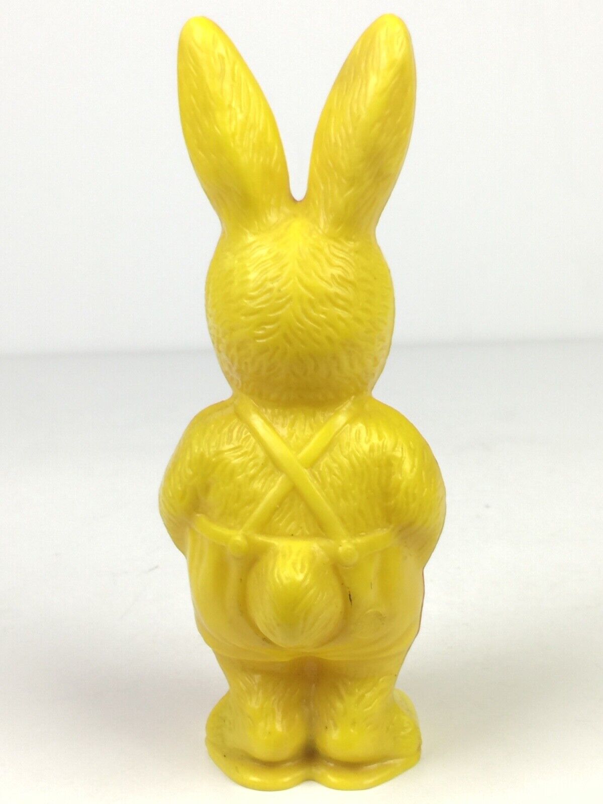 Vintage IRWIN RUBBER Rabbit Squeeze Toy EASTER BUNNY Yellow w/ Egg