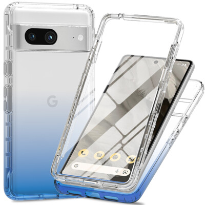 For Google Pixel 9 8 Pro 7A Full Body Rugged Case with Built-in Screen Protector