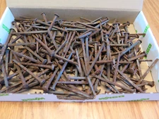 200 Cut NAILS Antique Vintage 2-1/2" Long About 2#10oz.  Old Rusty Nail Lot
