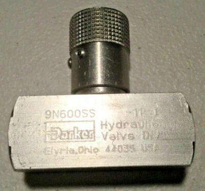 Parker Hannifin 9N600SS Flow Control Needle Valve 3/8"