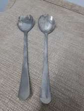 Vintage Silver Plated Salad Fork And Spoon Salad Server Set