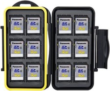 MC-SD12 Water Resistant Holder Storage Memory Card Case fits 12 SD Cards