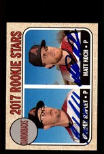 Signed Baseball Card Auto Braden Shipley Matt Koch 2017 Topps Heritage #384