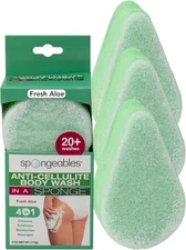 Spongeables Anti Cellulite Body Wash in a 20+ 1 Count (Pack of 3), Aloe 