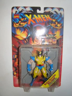 battle ravaged wolverine X-MEN toy biz 1995 blister ouvert complet - Photo 1/3
