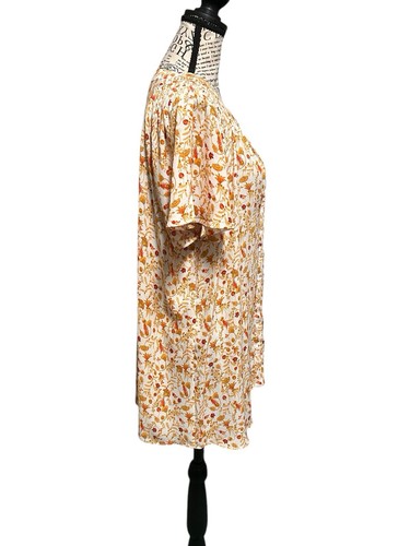 Tunica Boho Rose + Olive Donna Plus Size 1X - Maniche A Farfalla Rosa E Oliva - Nuova Con Etichette