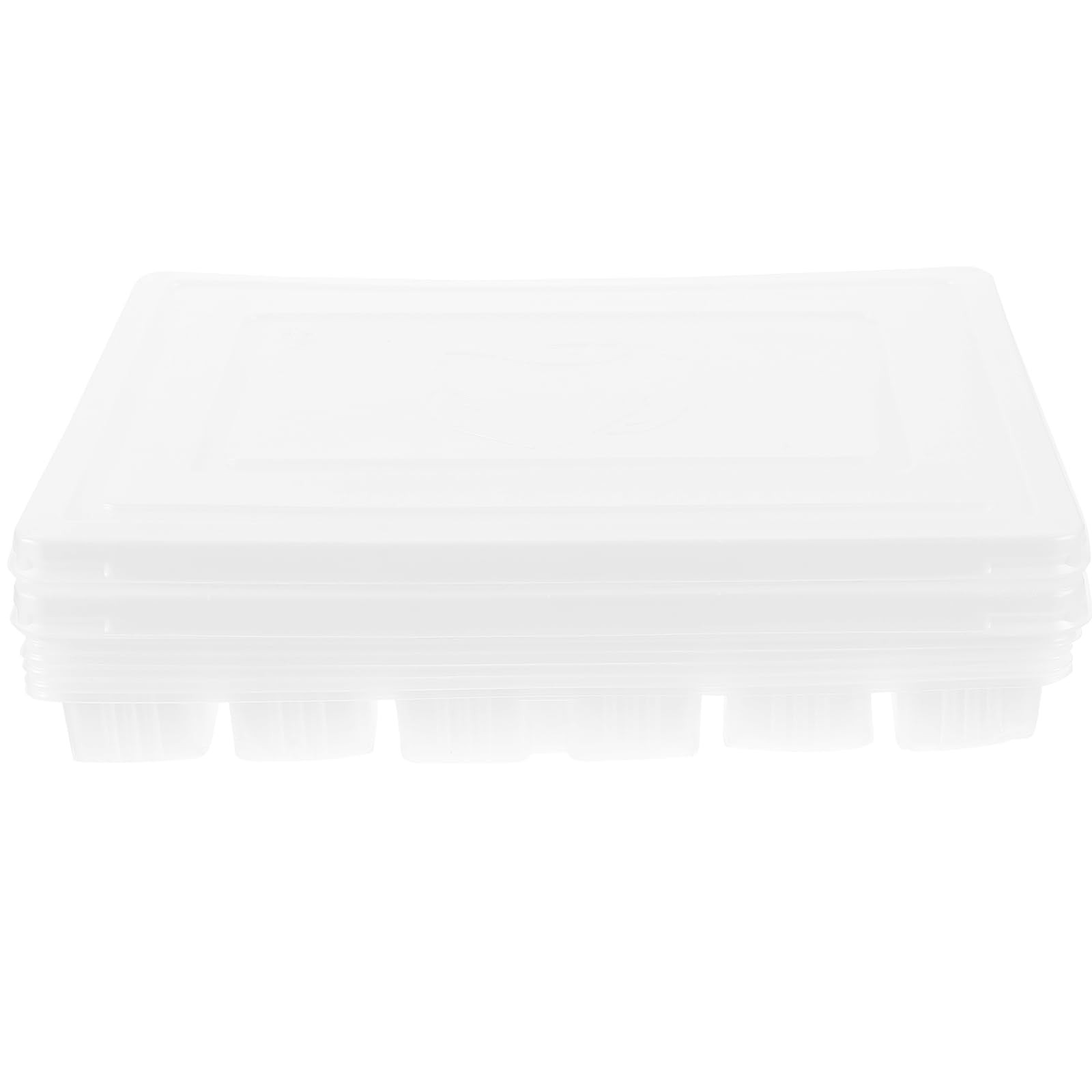 Juego de cajas de albóndigas con tapas paquete de 10 contenedores congelador de plástico transparente para Wonto...