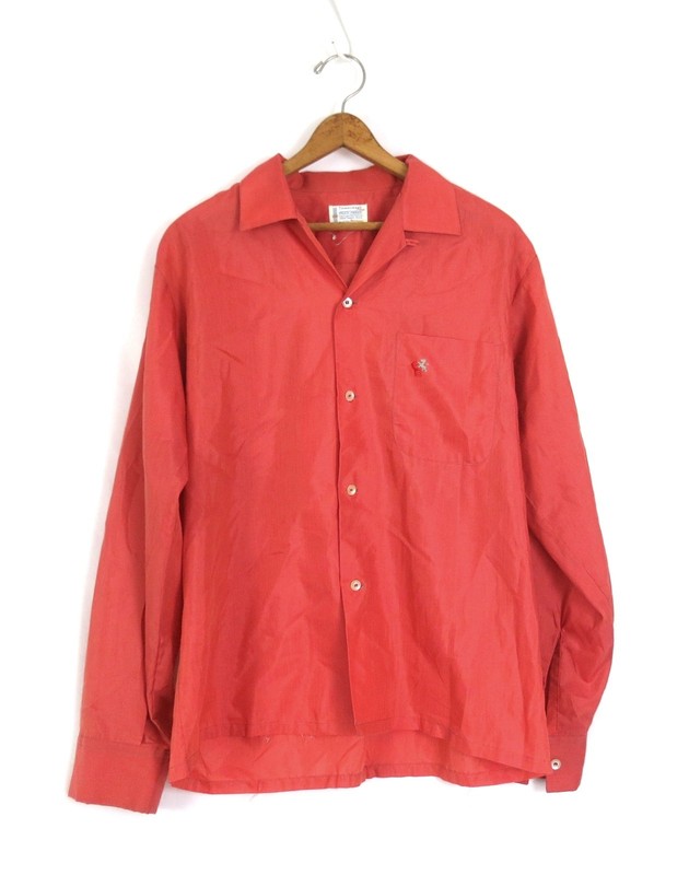 Vintage 60's Men's Loop Collar Towncraft Penn Prest Long Sleeve Shirt Medium