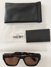 Quay Nice Try Women's Tortoise Shell Brown Rectangle Sunglasses Brown Tinted