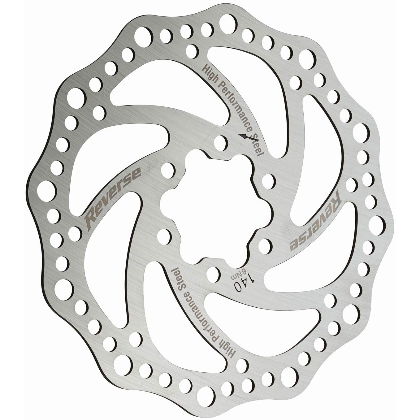 140mm Silver Steel Disc Rotor - High-Performance Long-Lasting 6-Bolt Brake 6490₽