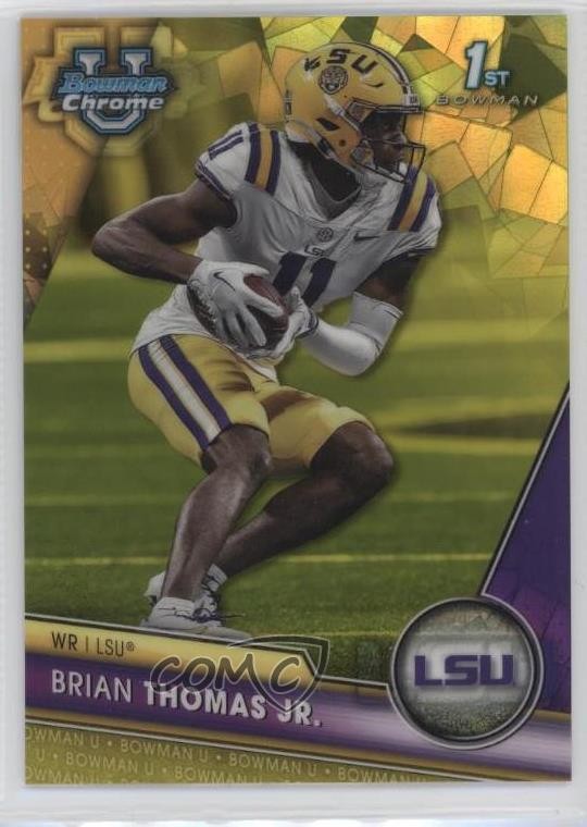 2023 Bowman U Chrome Sapphire Edition Yellow 9/75 Brian Thomas Jr #8 4l3