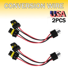 Conversion Wire 9003 H4 TO 9005 9006 Two Harness Head Light Adapter Plug Play EV