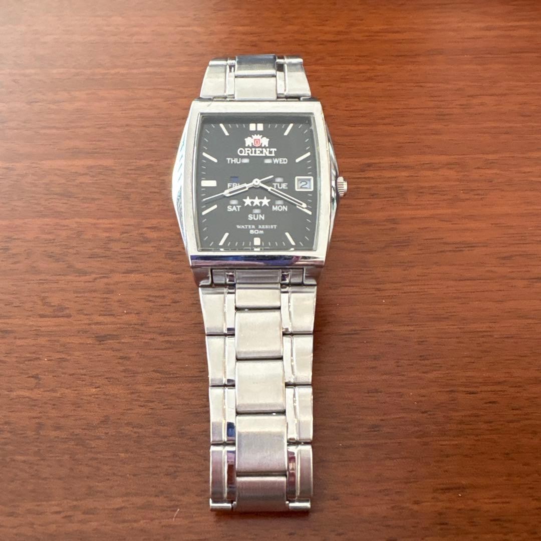 Orient Three Star Square Automatic Watch Black Di… - image 4