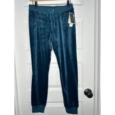 Juicy Couture Black Label Luxe Zuma Velour Jogger Pants - S - Eloquent Petrol