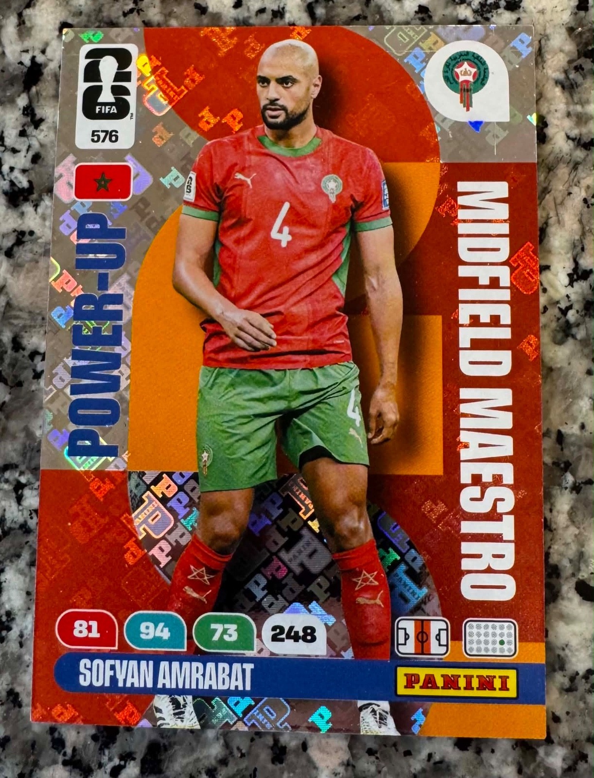 #576 Sofyan Amrabat - Panini FIFA WC Adrenalyn 2026 Midfield Maestro - Morocco