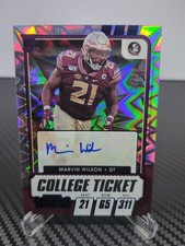 2021 CONTENDERS DRAFT MARVIN WILSON 27/39 COLLEGE TICKET BLUE ROOKIE AUTO FSU SP