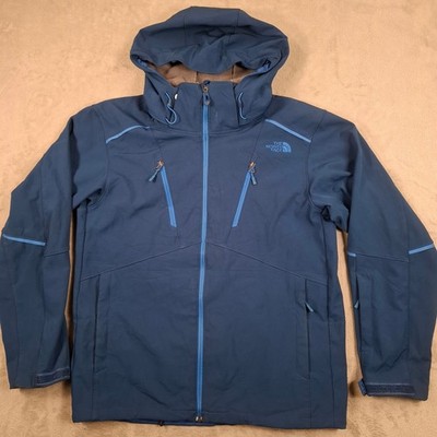 The North Face Skijacke Herren Large blau Kapuze Outdoor Schnee Mantel Wandern