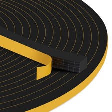 13Ft Door Weather Stripping, 1/2in x 1/2in , Strong Adhesive, Sound Proof, D...