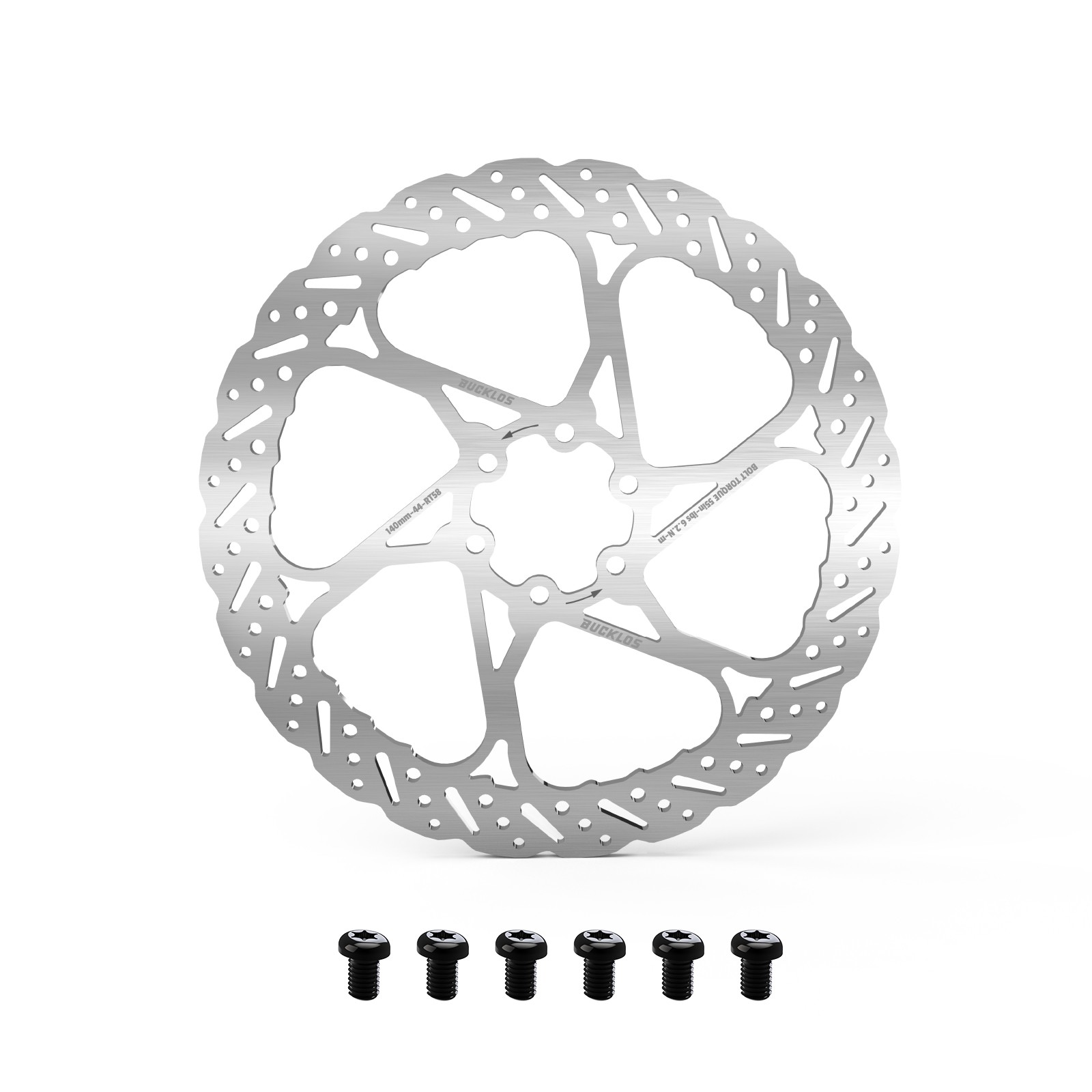 Road Bike Hydraulic Brake Disc Rotor 140/160/180/203mm Front Rear Rotor 6 Bolts