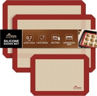 Silikon-Backmatten 3Er-Pack Wiederverwendbar Nicht-Haftend Keks Macaron Matten