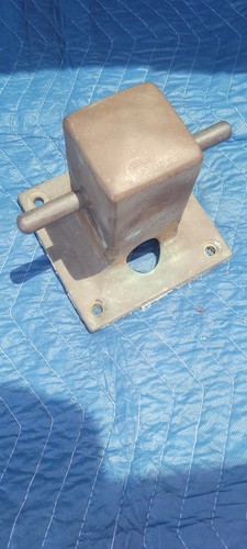 VINTAGE BRONZE MOORING BITT, POST, BOLLARD 6" 6" 5.5"