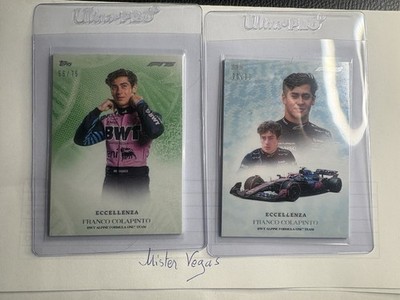 Excellence Topps F1 2025 Franco Colapinto Alpine Essenza /75 et Triumph /99 