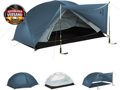Ultraleichtes 3-Personen Campingzelt mit Markise wasserdicht winddicht für Wande