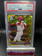 2022 Bowman Chrome Sapphire Jordan Walker Yellow/50 PSA 10