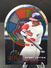 1996 Leaf Studio - Stained-Glass Stars Kenny Lofton #12 Cleveland Indians SP
