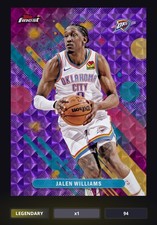 2026 Topps Finest NBA Collect Digital Jalen Williams Purple Geometric /100 Leg