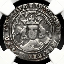 ENGLAND. Edward III. 1327-1377. Hammered Silver Groat, London, NGC VF Details