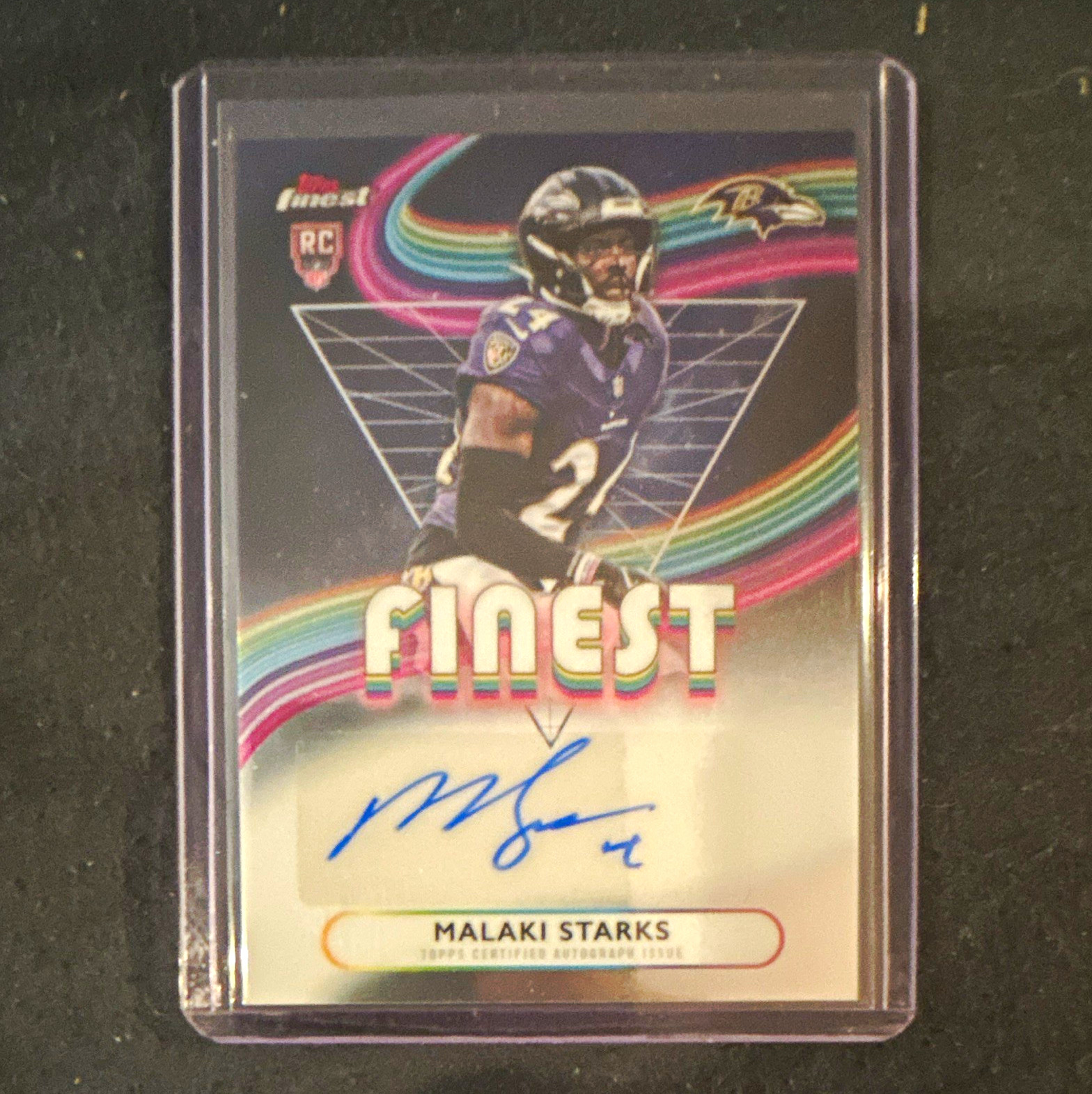 Topps Finest 2025 Malaki Starks Rookie Finest Autographs Auto #RFA-MS Ravens
