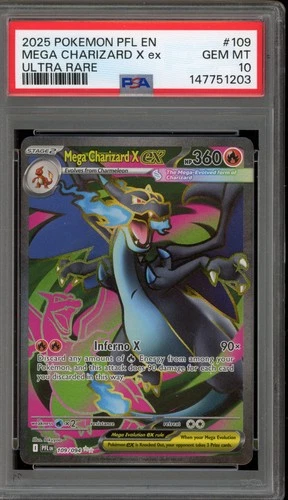 Pokemon Mega Charizard X ex Phantasmal Flames Ultra Rare #109 PSA 10 Gem Mint