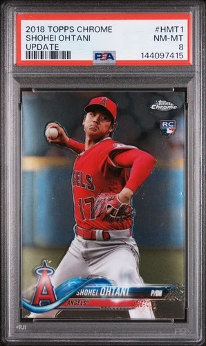 2018 Topps Chrome Shohei Ohtani PSA 8