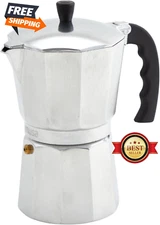 Heavy Duty Stove Top Percolator Coffee Pot Maker Aluminum Steel 3 Cup