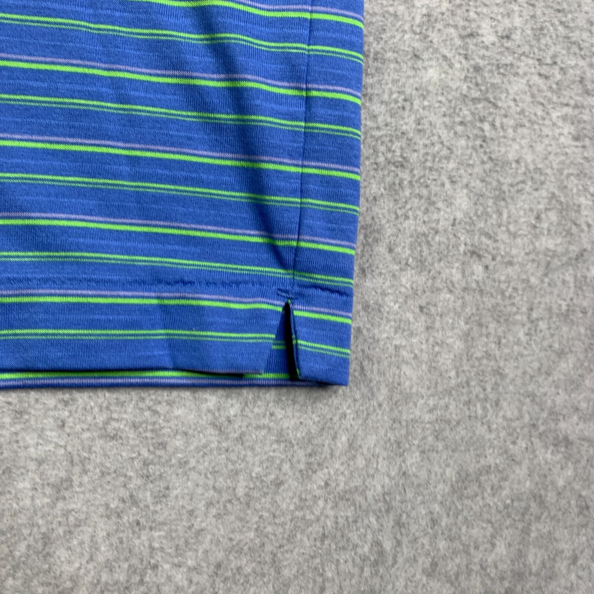 Tiger Woods Collection Polo Shirt XL Blue Striped