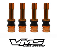 4 Vms Racing Universal Orange Cnc Billet Aluminum Wheel Valve Stem Cap Kit B