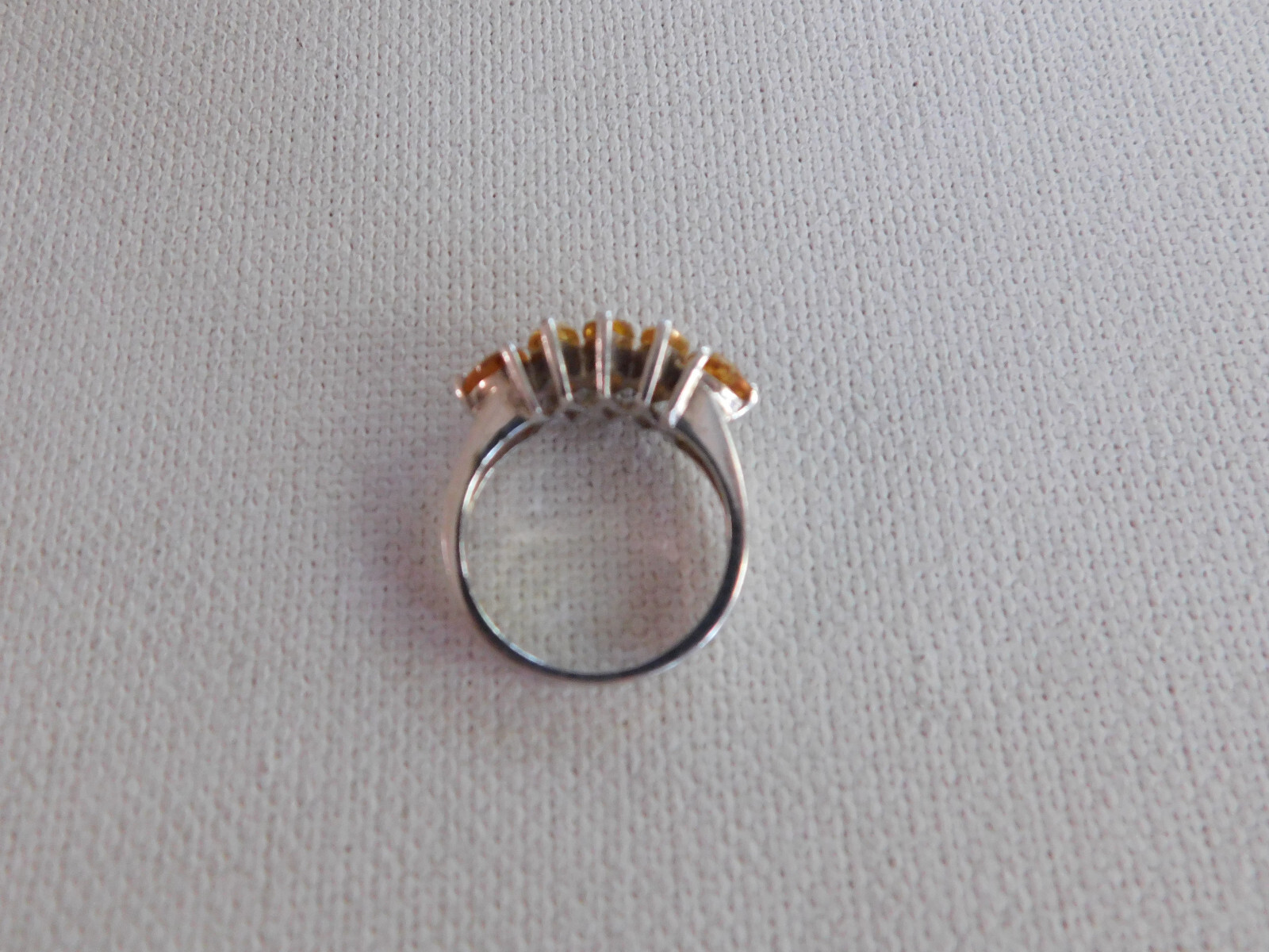 Sterling Silver Orange Stone Statement Cocktail R… - image 7