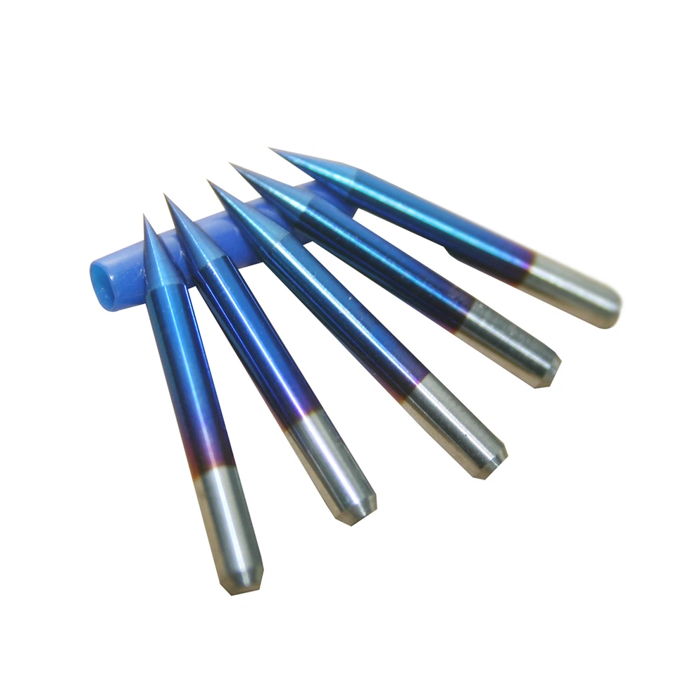 10x 3.175mm Carbide PCB Engraving Bits CNC Router Tool 30 Degree 0.1mm V-Shape - Image 2 of 4